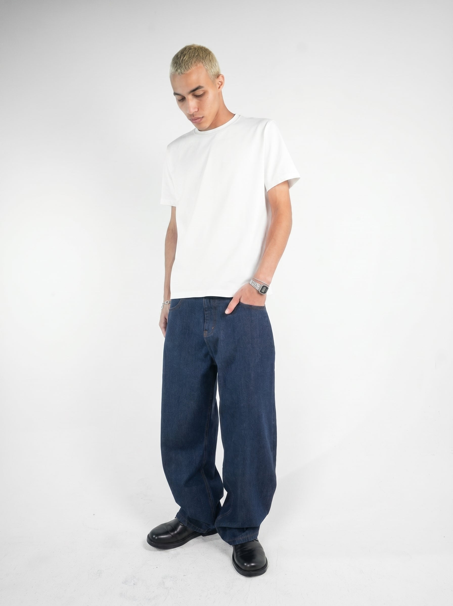 Raw blue regular fit jeans