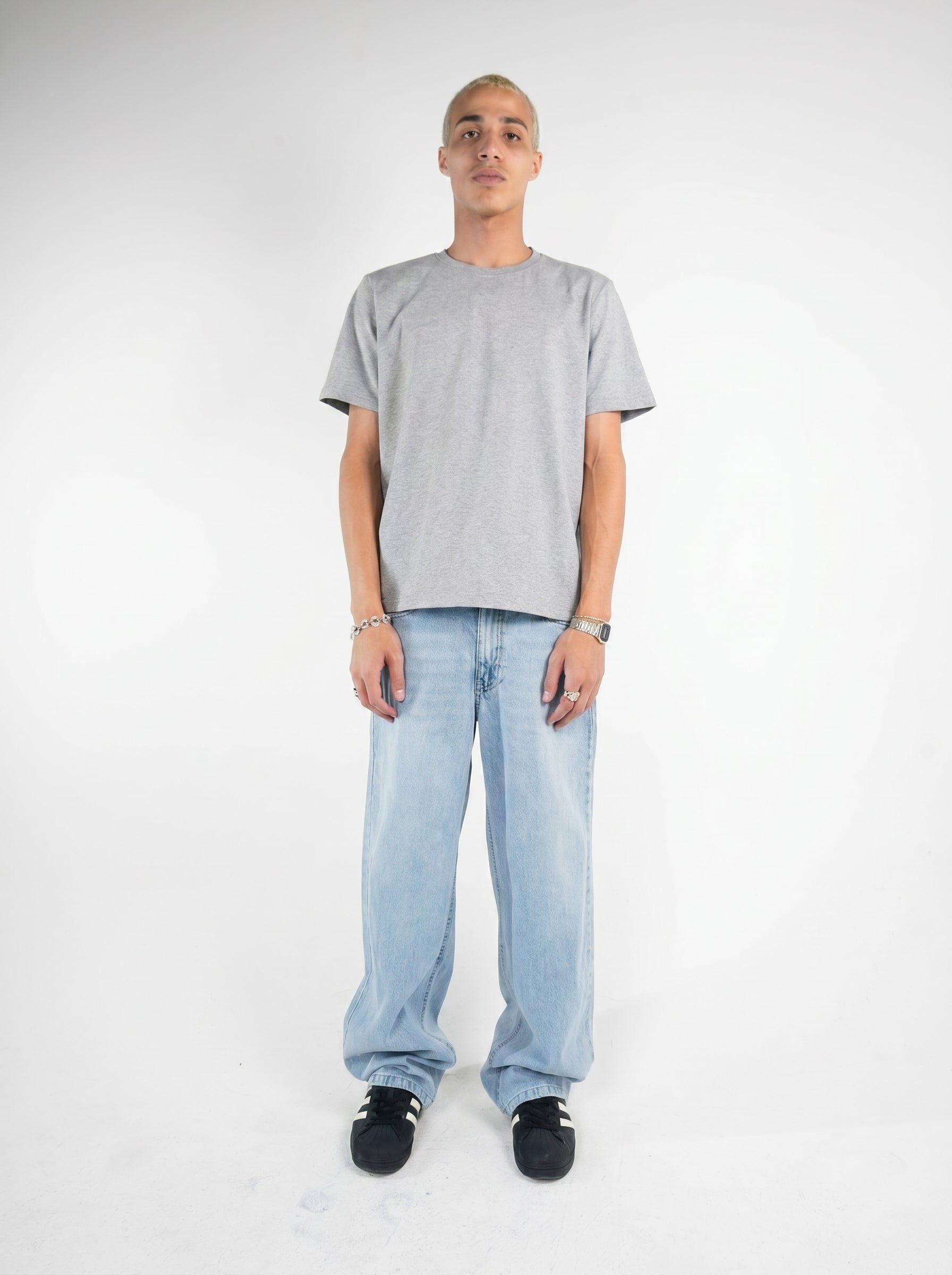 Sky blue regular fit jeans