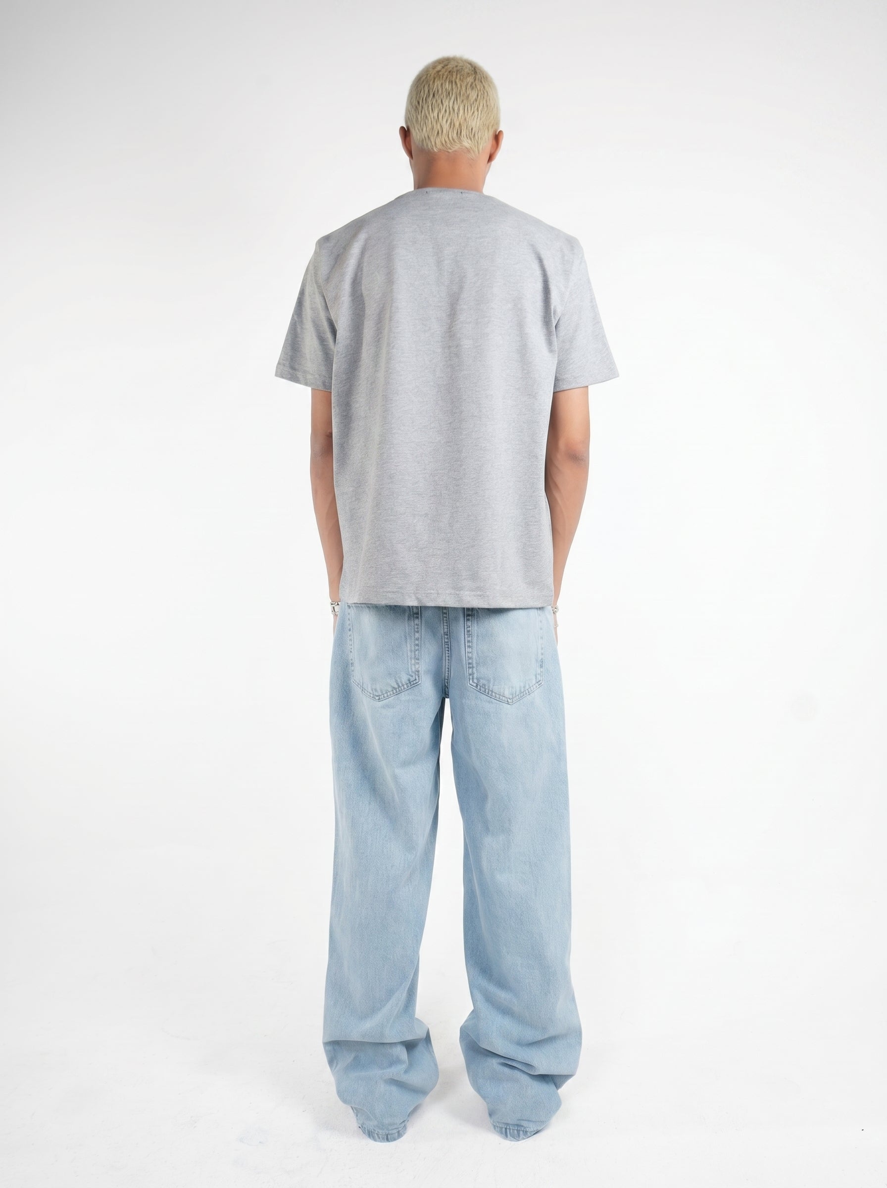 Sky blue regular fit jeans
