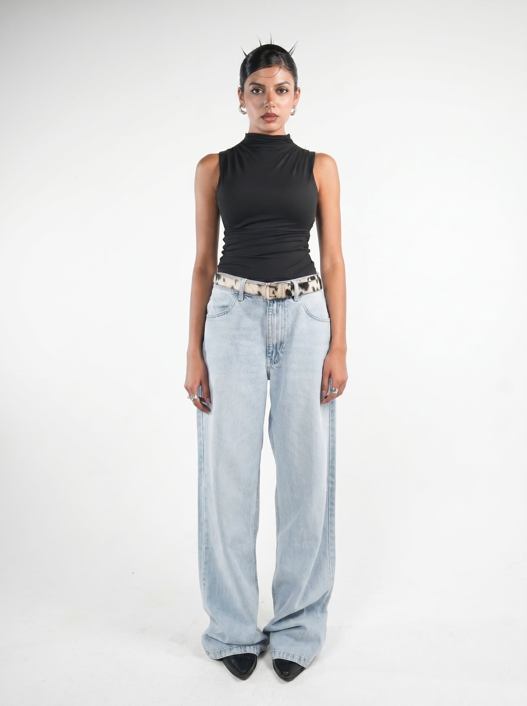 Sky blue regular fit jeans
