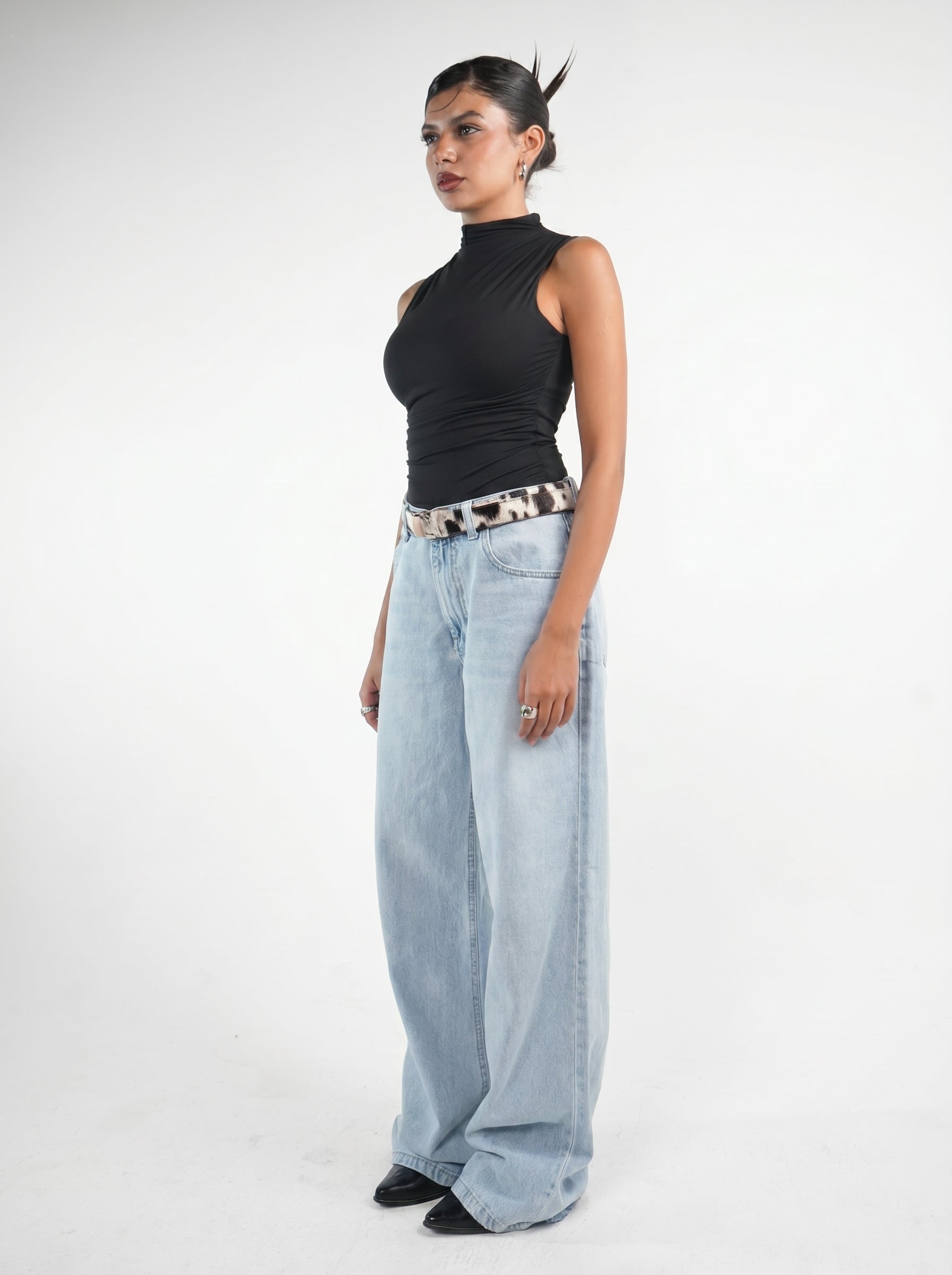 Sky blue regular fit jeans