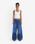 Dark blue baggy denim