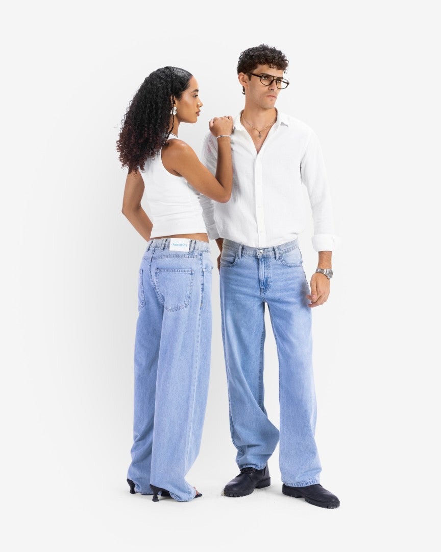 Sky blue regular fit jeans