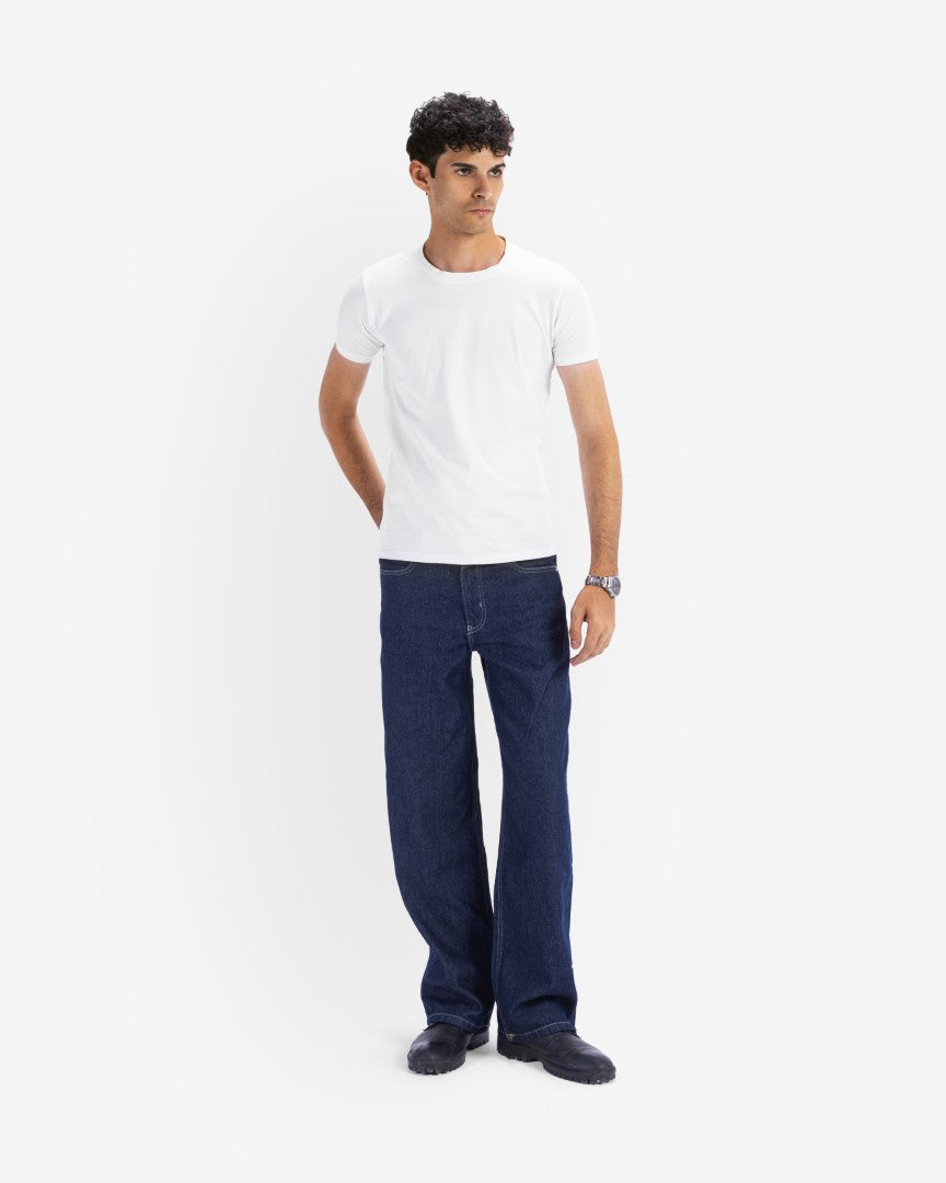 Raw blue regular fit jeans