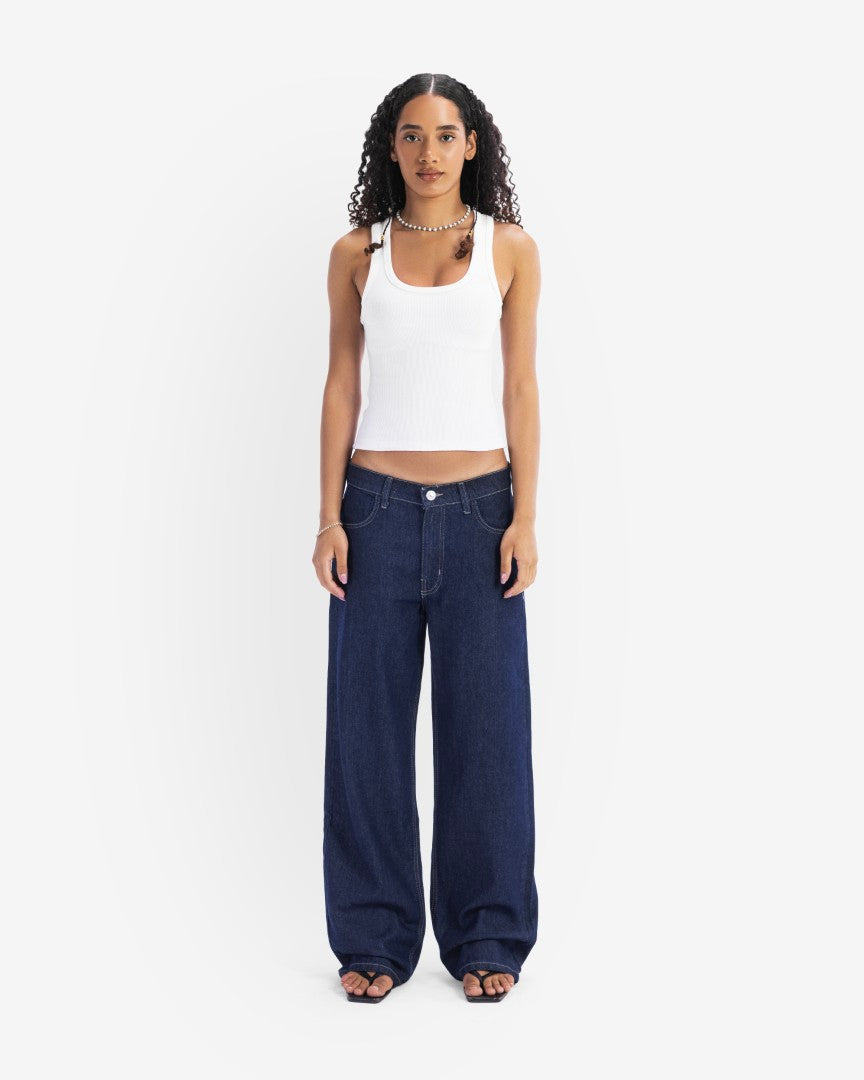 Raw blue regular fit jeans