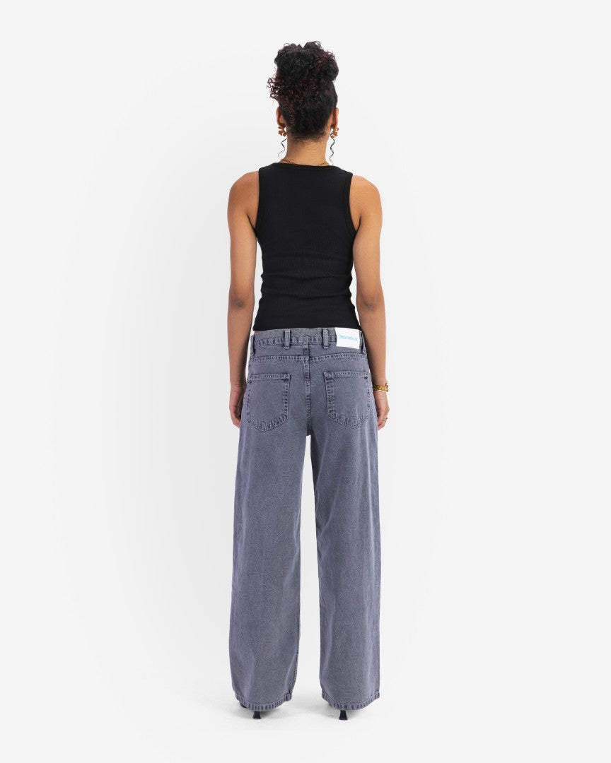 Washed grey regular fit jeans