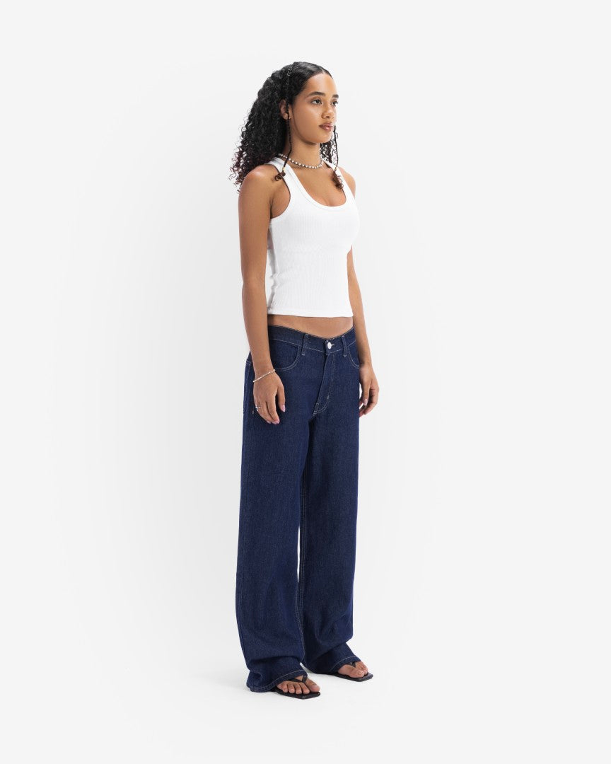 Raw blue regular fit jeans